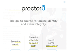 Tablet Screenshot of proctoru.com